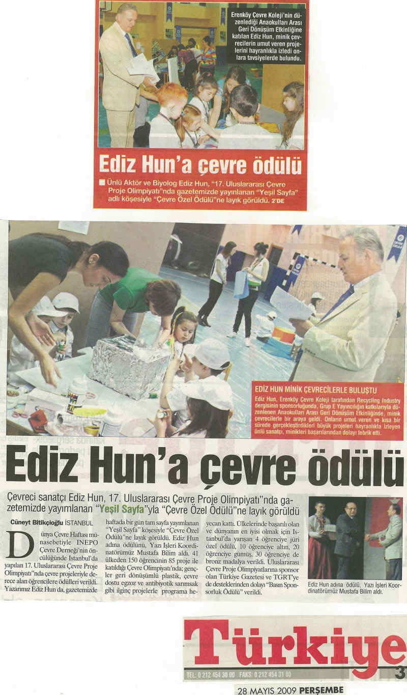 EDİZ HUN MİNİK ÇEVRECİLERLE BULUŞTU