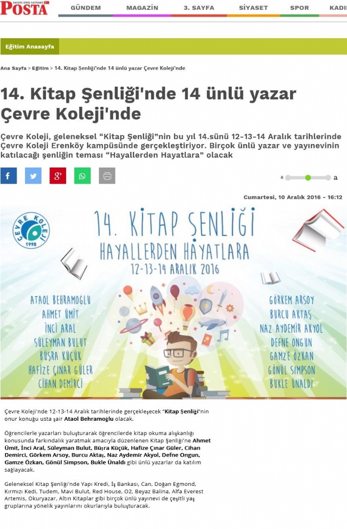 14. KİTAP ŞENLİĞİ - POSTA