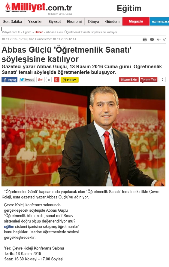 ABBAS GÜÇLÜ SÖYLEŞİ HABERİ - MİLLİYET