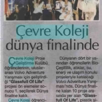 Çevre Koleji dünya finalinde